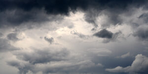 A stormy looking sky with clouds