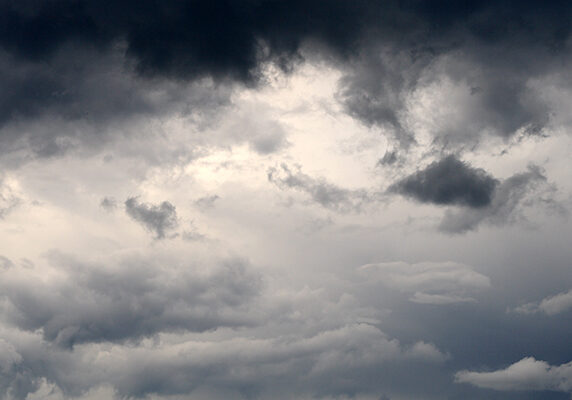 A stormy looking sky with clouds